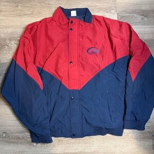 Vintage Swingster Windbreaker Jacket XL Red Navy Blue Colorblock Certified USA